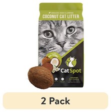 2 pack 100 Organic Coconut Non Clumping Cat Litter 5 lb Bag Dust Free