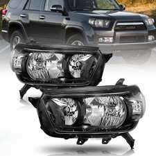 For 2010-2013 Toyota 4runner Black Clear Headlights Assembly Set Pair Lr