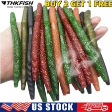  ﻿ THKFISH Bait Soft Plastic Lures Wacky Rig Worms for Bass Fishing Soft Baits