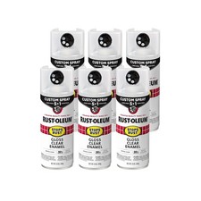 Rust-Oleum 376885-6PK Stops Rust Custom Spray 5-in-1 Spray Paint, 12 oz, Glos...
