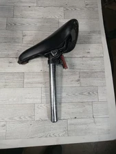 Shwinn BMX Bike Saddle Seat & Post Viscount Black Foam USA 🇺🇸 SHIPPER 