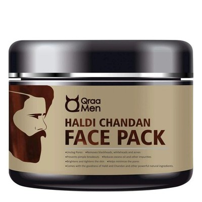 Qraa Men Haldi Chandan Face Pack Glowing Skin 100g