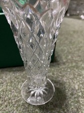 Waterford cut glass pair of small flower vase