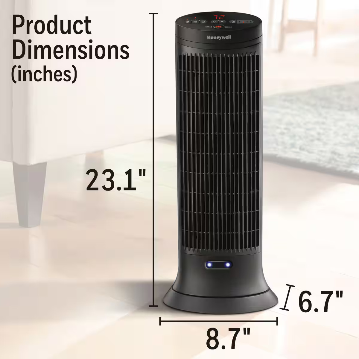 Honeywell - Ceramic Tower Heater - Slate Gray