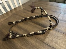 Horse Tack - Brown Cord Nylon Western Headstall