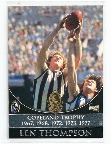 Collingwood Hall of Fame Copeland Trophy (81) LEN THOMPSON - 第 1/1 張圖片