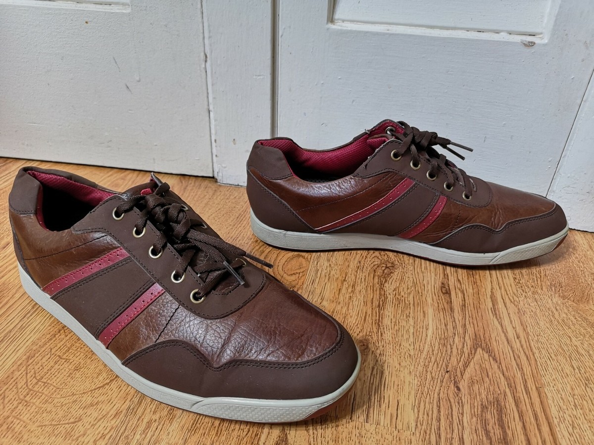 NWOB FootJoy Contour Spikeless Golf Shoe Men 11.5 Brown Leather Waterproof 54371 FootJoy Contour Casual Golf Shoes Brown 53999 - Carl main image 2