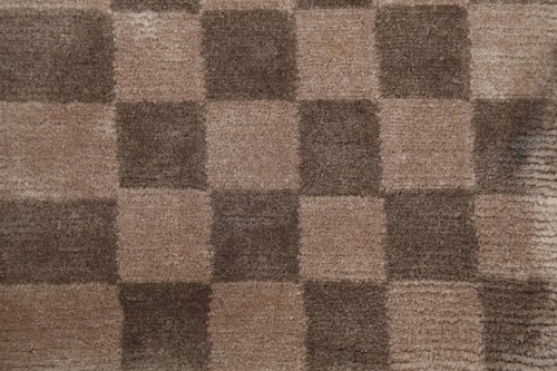 Vegetable Dye Nepalese Bordered Contemporary Oriental Area Rug hand-knotted 6x9 - Picture 7 of 12