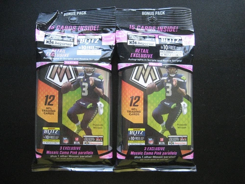 2021 Panini Mosaic NFL Football Cello Fat Pack  **Lot of 2** Factory Sealed
