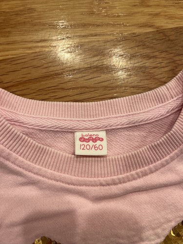 Pink Long Sleeve Sweater Cat Face Flip Sequin - Size 120 (5T) - Picture 3 of 3