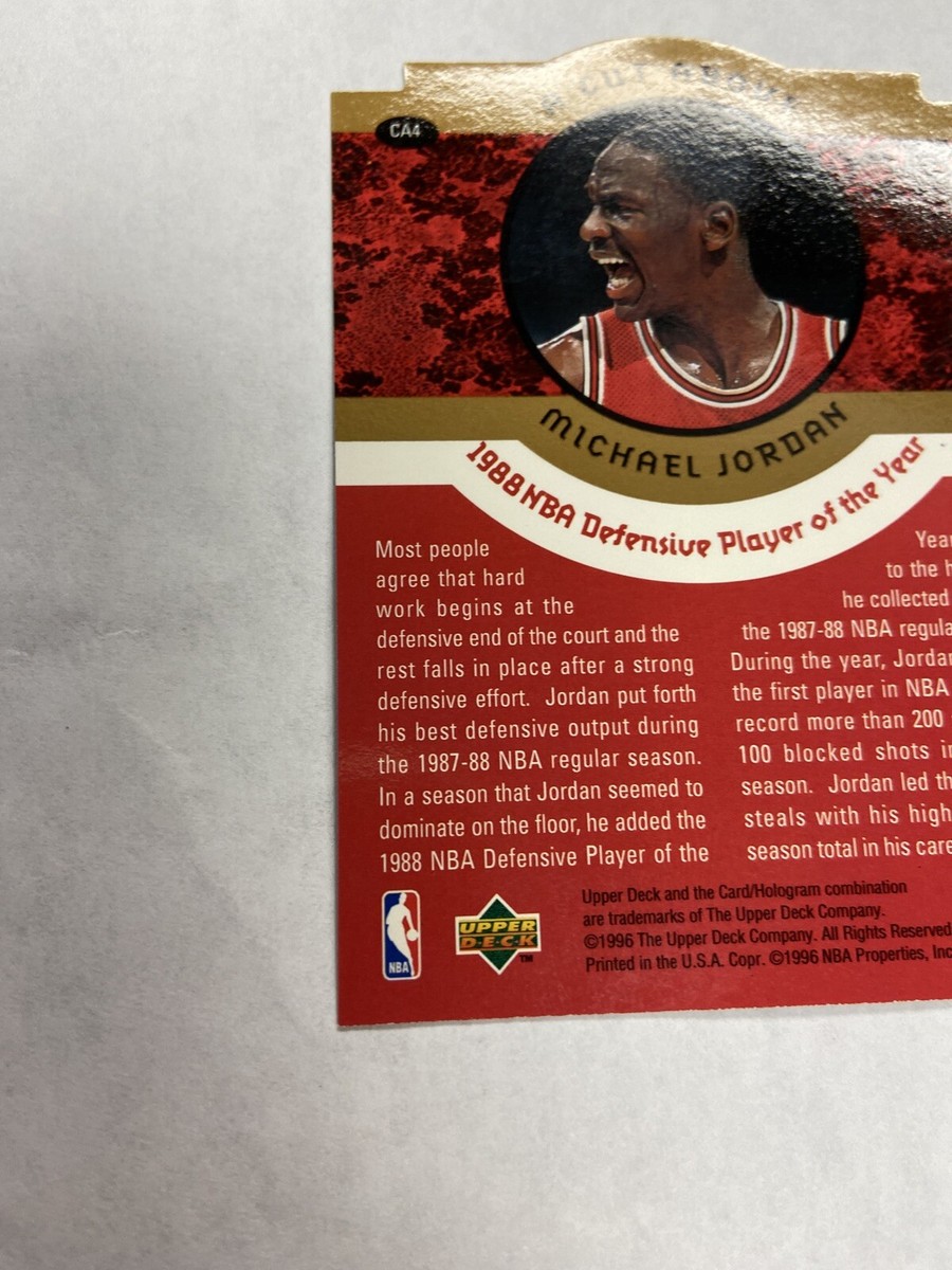 MICHAEL JORDAN 1996 U.D. Collectors Choice Cut Above #CA4