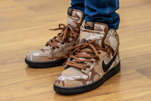 Size 10.5 - Nike Dunk Pro SB High Brown Camo NEW SKU: BQ6826 200 - Picture 2 of 6
