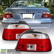 1997 1998 1999 2000 Bmw E39 528i 540i M5 Red Clear Tail Lights Lamps Leftright