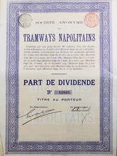 Napoli Straßenbahnen Napolitains 1908 Neapel Italien Aktionen Brüssel Belgien