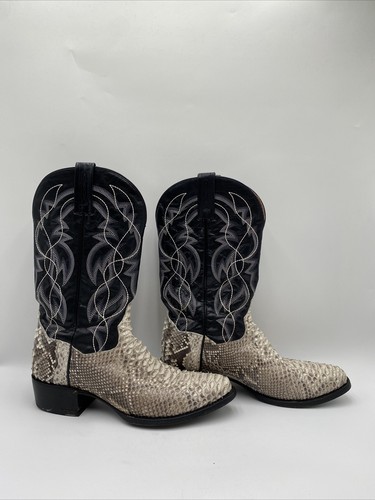 Dan Post Men's Manning Boots Python Black/White Size 10.5D - Picture 2 of 10