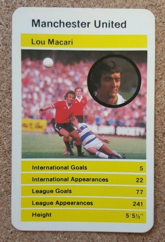 Top Trumps Single Card Manchester United Football Club 1970s 80s Various Years - Picture 4 of 7