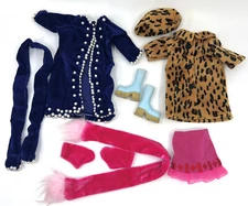 Groovy Girls Lavish Leopard Coat Hat and Scarf 2003 and Canada Flag Skirt Lot 8