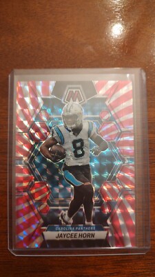 Jaycee Horn 09/11 Pink Swirl Prizm FOTL 2023 Panini Mosaic Football