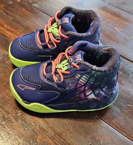 Puma MB.01 Galaxy AC Kleinkind Jungen Schuhe Größe 6C – LaMelo Ball blau neon - Bild 8 von 10
