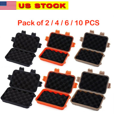 2/4/6/10XPlastic Sealed Storage Box Waterproof Case Moisture-proof Dust-proof US