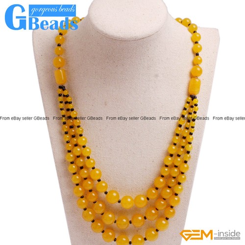 Handmade 8-12mm Gemstone Beaded Fashion Long Necklace For Women 19”Free Shipping - Picture 7 of 73
