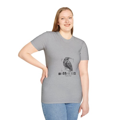 Unisex Softstyle Raven Halloween T-Shirt - Picture 20 of 29