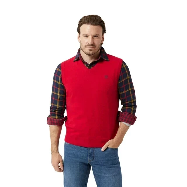 CHAPS RALPH LAUREN RED V-NECK SLEEVELESS SWEATER VEST SZ: 2XB 2XL 2X XXL NWT - Image 2 of 4