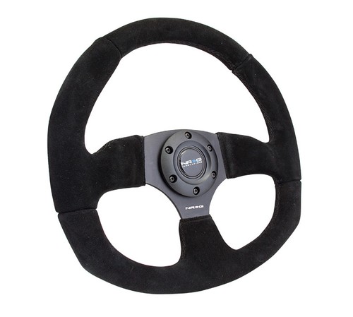 NEW NRG Race Style Steering Wheel Black Suede with Black Stitch 320mm RST-009S - Picture 2 of 2