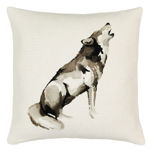 Gray Wolf Throw Pillow Cover Modern Decorative Square Couch Sofa Cushion Case - Picture 7 of 52