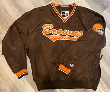 Vintage Puma Cleveland Browns Pullover Windbreaker Jacket Brown Large