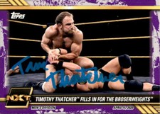 Timothy Thatcher Signed 2021 Topps WWE NXT Purple Card #10