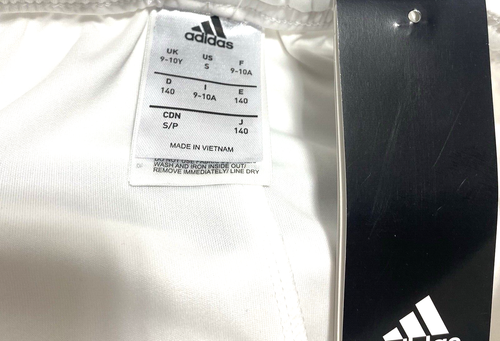 Adidas Kids Shorts White and Black Youth Shorts Size Small, Activewear New - Picture 8 of 9