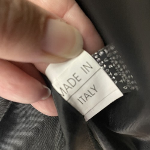 A Collezioni Italian Black Faux Leather Motorcycle Jacket Size L - NEW - Picture 10 of 10