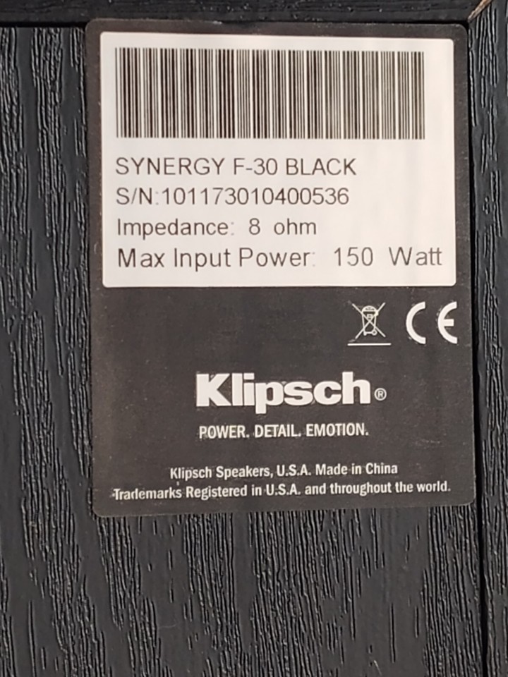 Klipsch Synergy F30 Speaker Tested And Sounds Great eBay