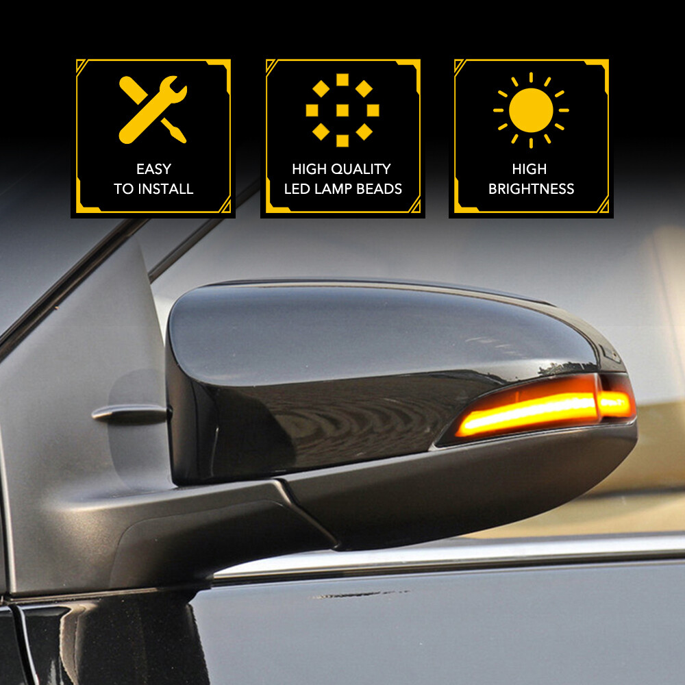 Car Rearview Mirror LED Side Turn Signals Running Light Door Step Ground Lamp For Toyota Corolla - View #2