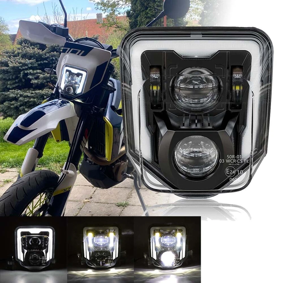 Faro LED DRL para Husqvarna 701 Enduro SuperMoto 501 300 450 350 250 2014 Foto 2 de 4