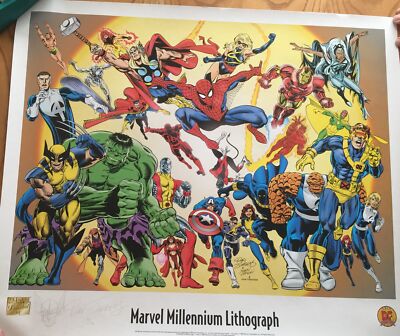 MARVEL MILLENIUM LITHOGRAPHIE SIGNIERT MIT HANDGEZEICHNETER SKIZZE VON DAN JURGENS