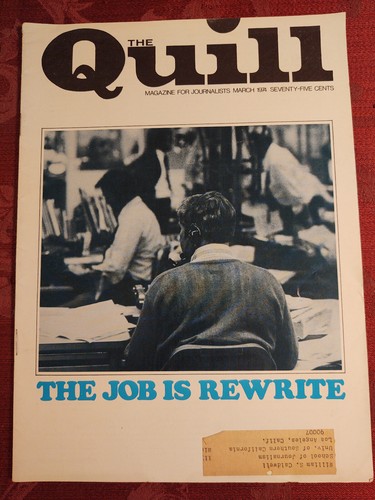 QUILL Writer magazine March 1974 Rewriting Paul Galloway Stan Crock - 第 1/1 張圖片