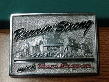 VINTAGE TEAM SNAP ON TOOLS RUNNIN' STRONG CHROME ON BRASS BELT BUCKLE SSX-1176