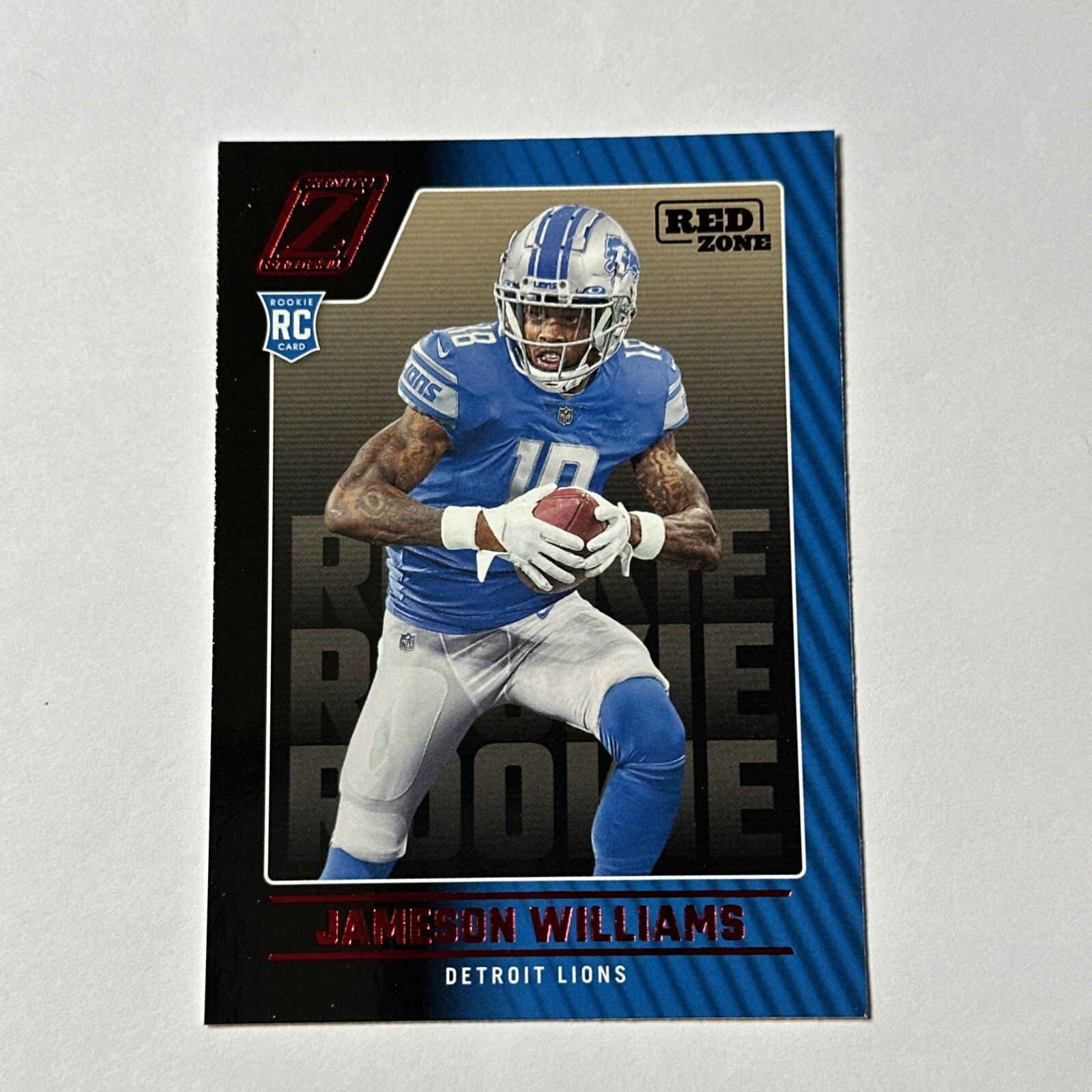 2022 Panini Zenith - Rookies Red Zone #108 Jameson Williams (RC) Detroit Lions