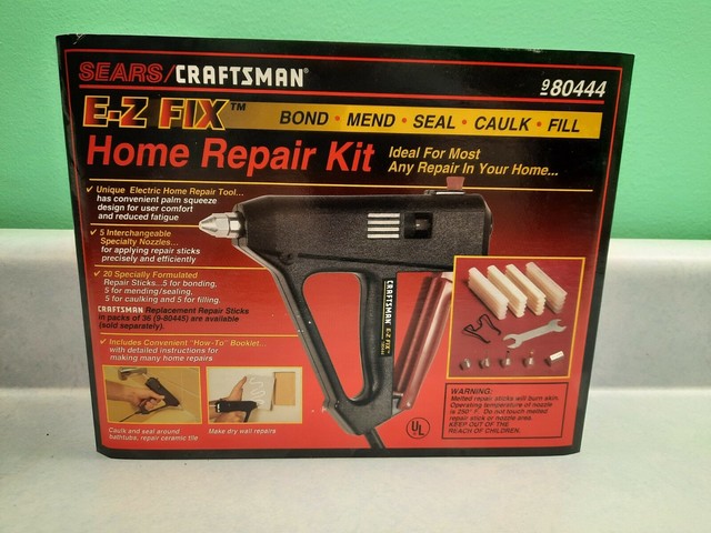 Sears Craftsman 804440 Ez Fix Home Repair Kit Glue Gun W/ Case and