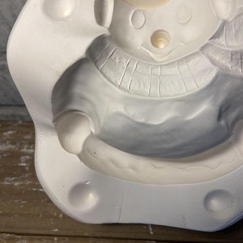 Scioto S-2125 Ceramic Slip Mold Snowman Candy Dish Happy Winter Décor Scarf 5.25 - Picture 4 of 9