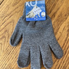 Women  s CO Winter Collection Gloves Knitted Warm Fingered 100 Acrylic Gray