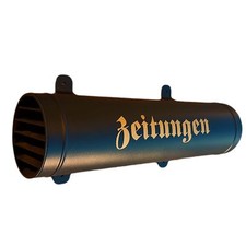 Zeitungsrolle Zeitungsbox Zeitungsfach in Schwarz Matt +Verschluß Zeitungsrollen