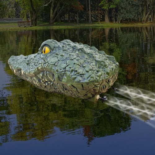 Crocodile Head Remote Control Boat Electric Spoof Toys Drive Birds Pool Decor - Picture 7 of 7