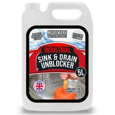 SINK AND DRAIN UNBLOCKER LIQUID PLUG HOLE TOILET CLEANER TOOL HEAVY DUTY 5 LITRE 2.59 per litre