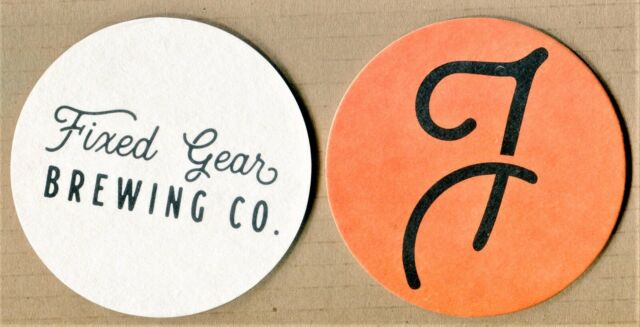 Fixed Gear Brewing Co. Ontario Canada Micro brewery BEER MAT COASTER SOUS-BOCK Fixed Gear Brewing Co. Ontario Canada Micro brewery BEER MAT COASTER SOUS-BOCK