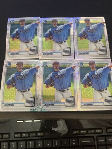 Lot de (6) 2020 Bowman Chrome megabox mojo #BCP-89 Matthew Liberatore - Photo 1 sur 2