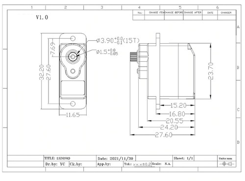 Servo Digital EMAX ES3059D 9g para Helicópteros Modelo RC y Robot PWM RC Avión - Imagen 7 de 8