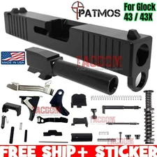 PATMOS JUDAH Slide W/ Sights + Barrel + Upper Lower Parts for GL0CK 43 BLACK